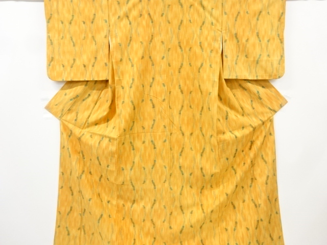 JAPANESE KIMONO / VINTAGE KIMONO / TSUMUGI / WOVEN TATEWAKU PATTERN